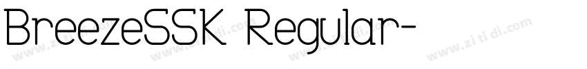 BreezeSSK Regular字体转换